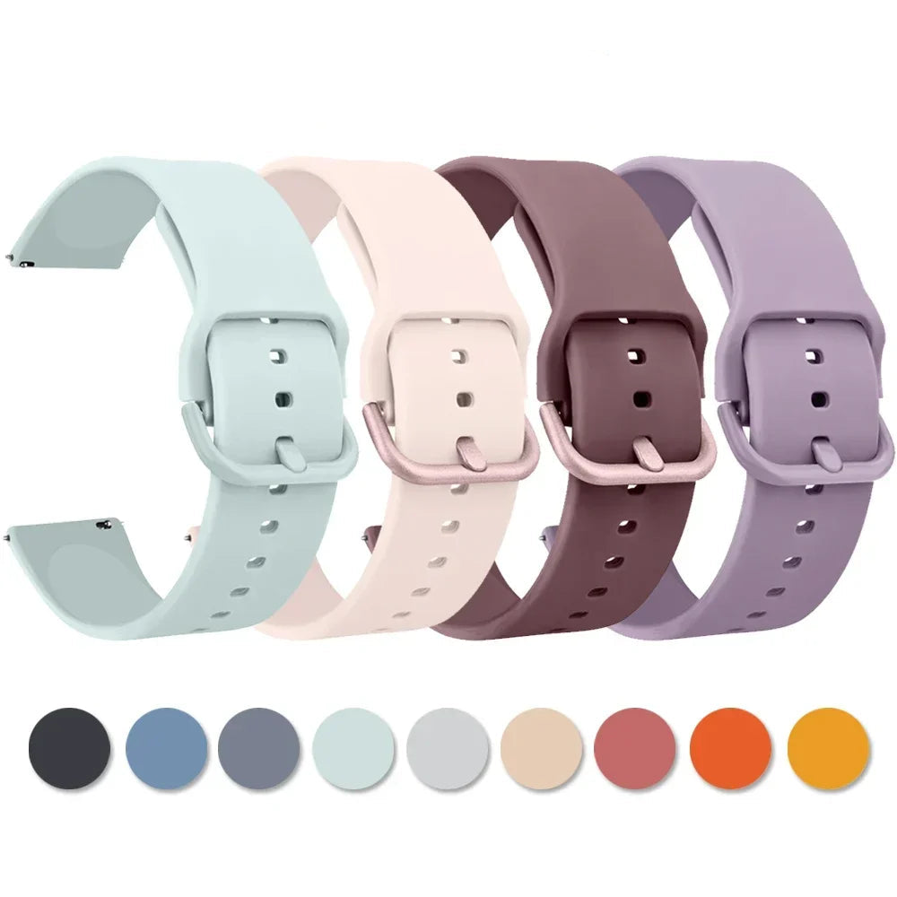 Motorola Moto Silicone Watch Band with Matching Buckle — Smooth silicone bands with color previews