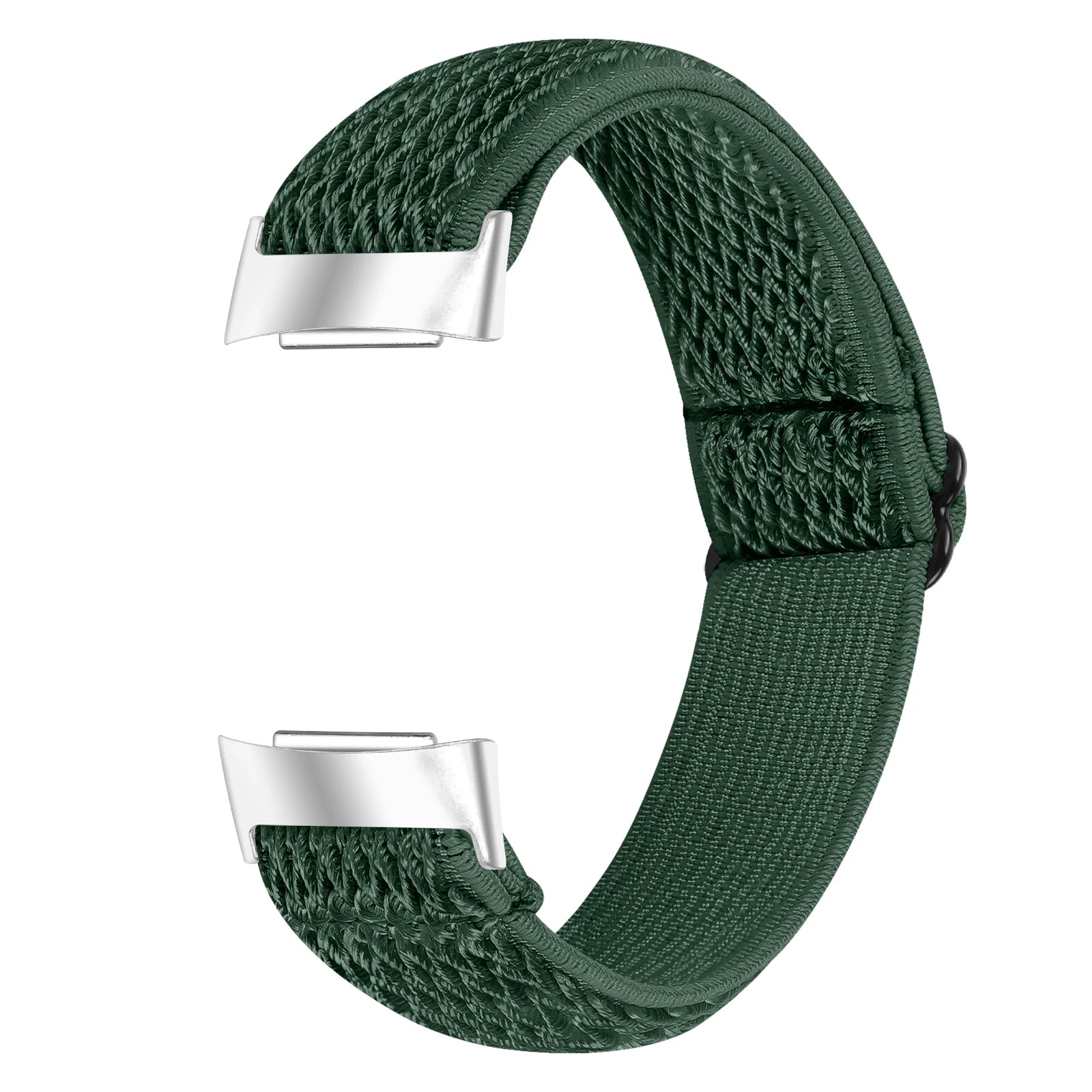Elastic nylon strap in green for Fitbit Charge 6, perfect for sporty and stylish smartwatch bandsco straps.