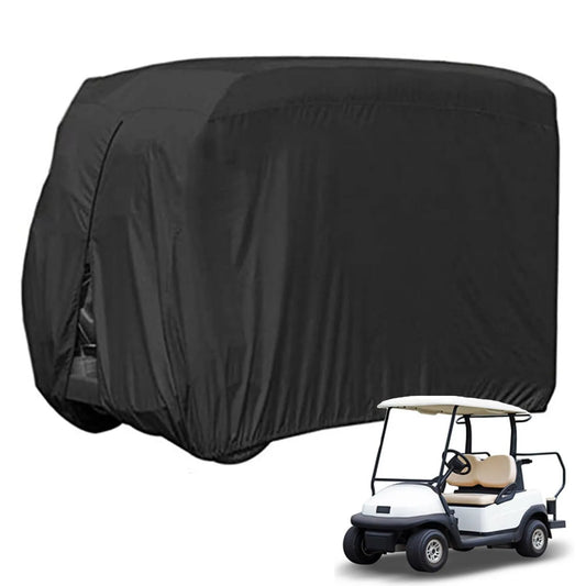 2 Passenger Golf Cart Cover, Waterproof 420D Oxford, Black