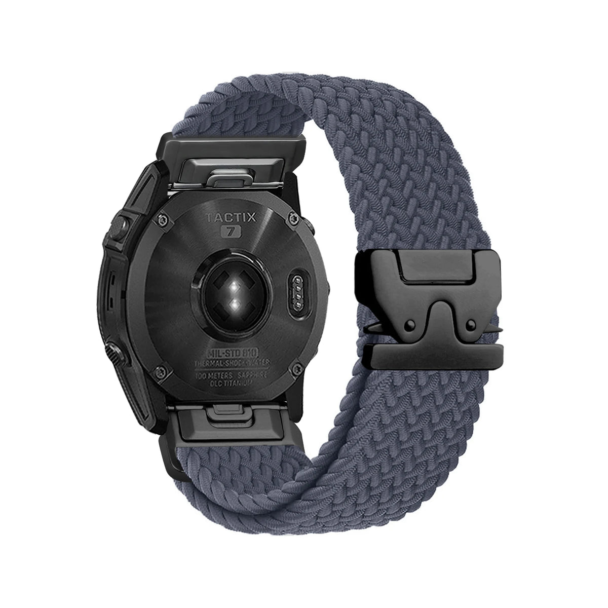 Dark Gray Garmin QuickFit 20/22/26mm Braided Stretch Nylon Band