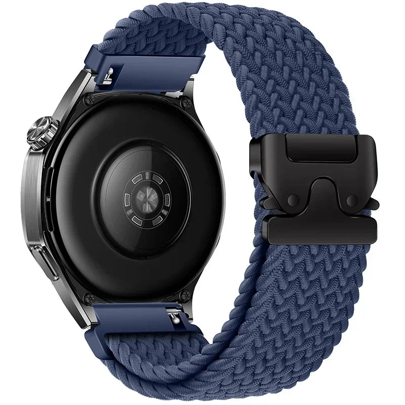Braided Nylon Clasp Band for Polar – Navy Blue Braided