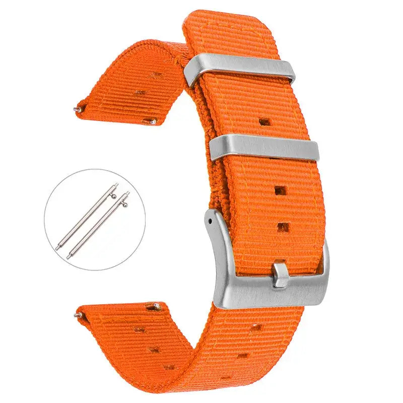 Nylon Band with Twin Metal Keepers in Orange for compatible Huawei watches