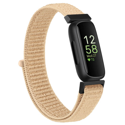 Fitbit Inspire 3 with nylon strap, comfortable and adjustable band for smartwatch, great for everyday wear.