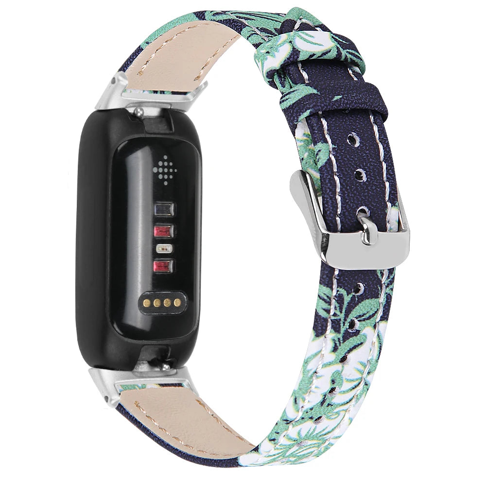 Fitbit Inspire 3 floral band, stylish and breathable smartwatch strap, ideal replacement for everyday wear.