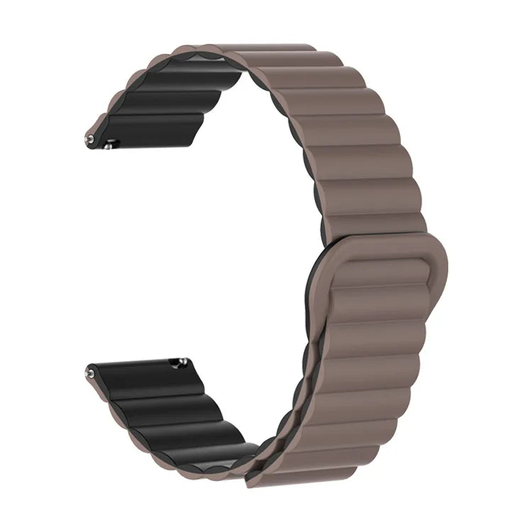 Polar Ribbed Magnetic Silicone Loop Band – Cocoa / Black