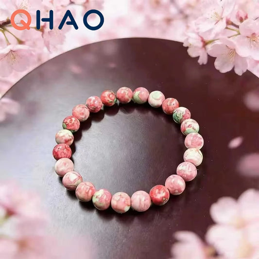Imperial Jasper and Rose Quartz Bead Bracelet