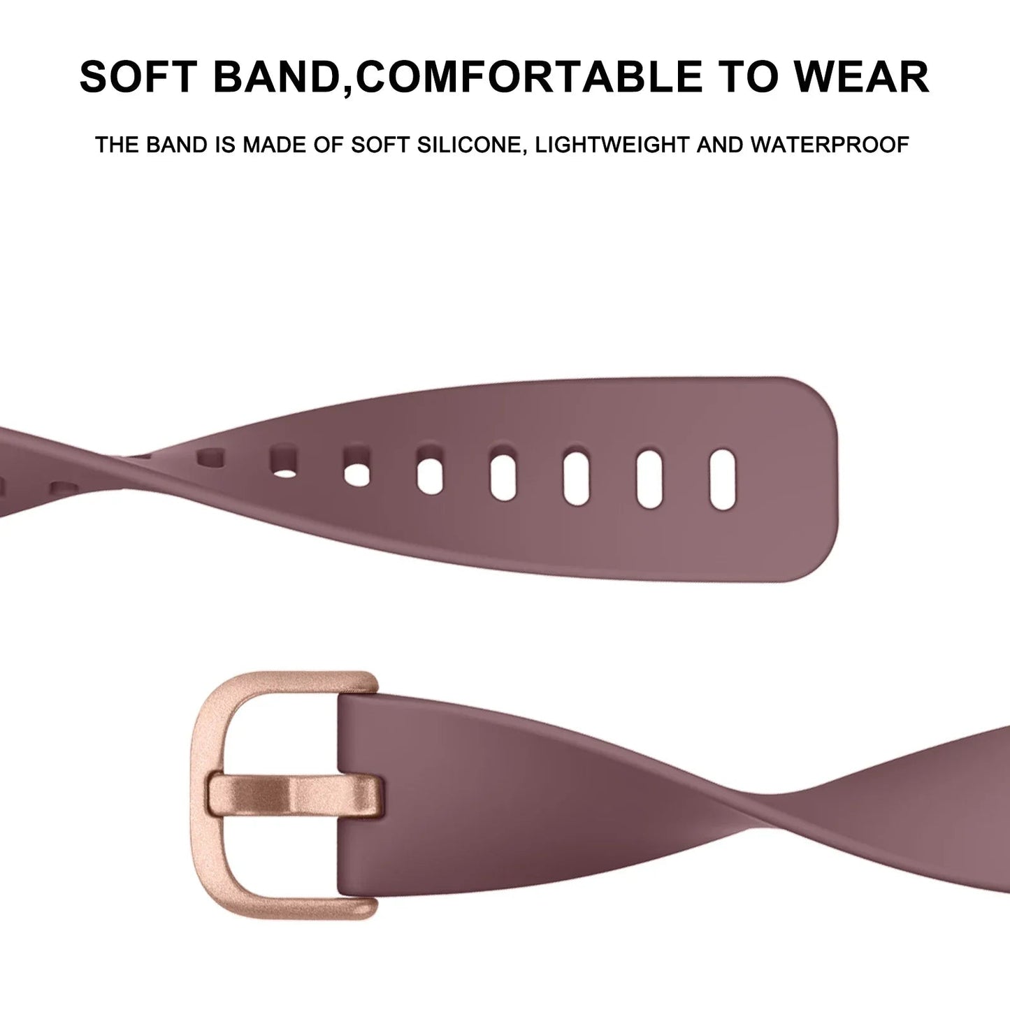 Fitbit Inspire 3, Inspire 2, Inspire 1, Inspire HR Silicone Band – Soft Waterproof Strap