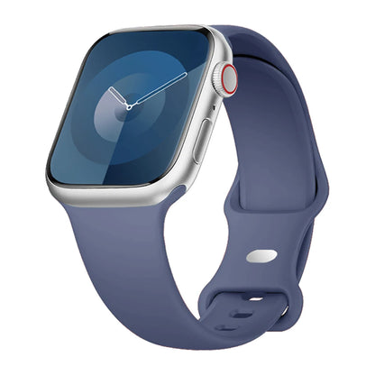 Apple Watch with soft flexible waterproof silicone strap designed for comfort and active lifestyles.