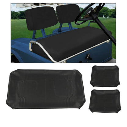 Club Car DS Seat Cover Set, Front Seat & Backrest, Black