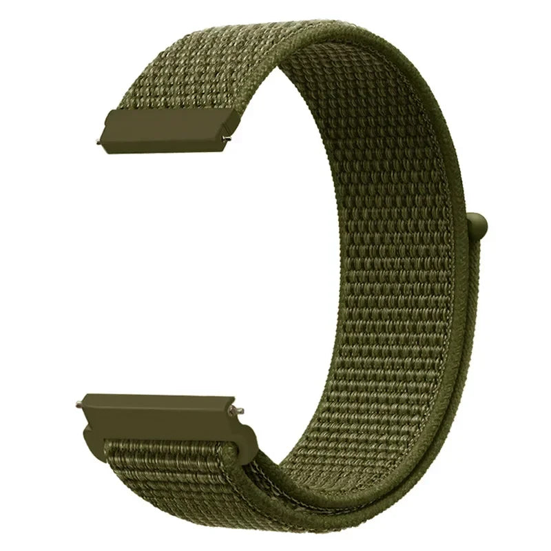 COROS Adjustable Nylon Loop Watch Band in Colors & Camo - Olive Green