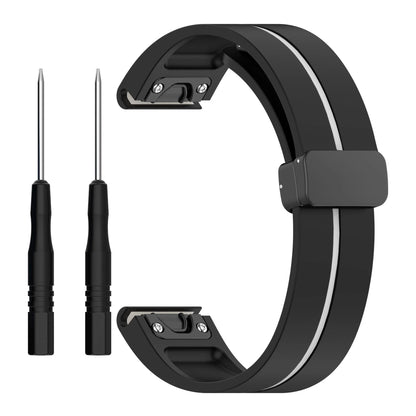 Garmin silicone smartwatch strap with quickfit pins for easy installation, designed for durability and comfort.