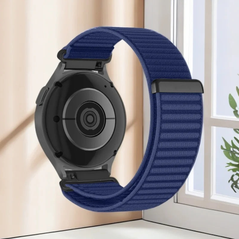 Ribbed Nylon Sport Loop Band for Motorola Moto — Navy Blue