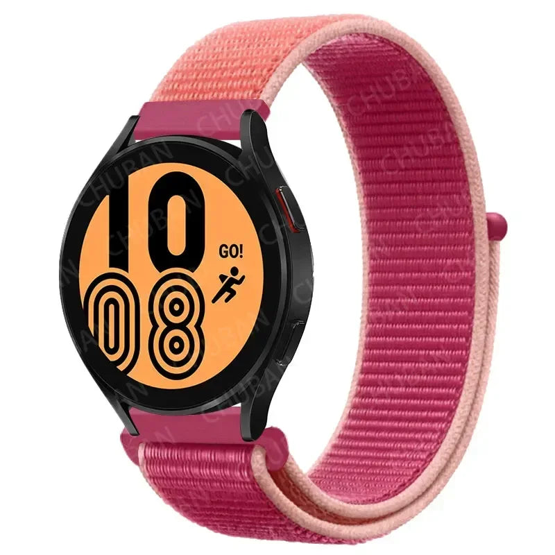 COROS Nylon Sport Loop Watch Band in Solid & Mixed Colors - Peach Pink / Rose