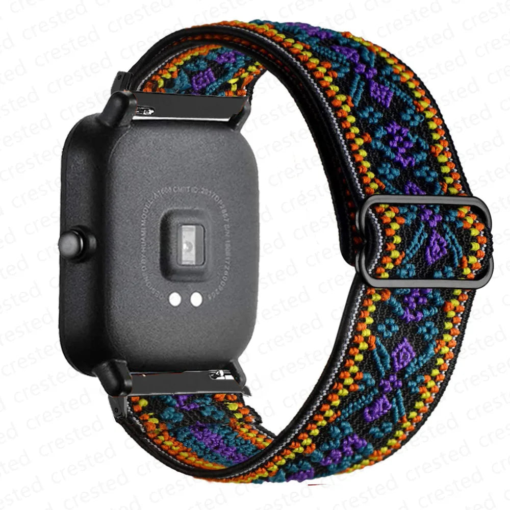 Adjustable Nylon Loop Band for Polar – Multicolor Floral