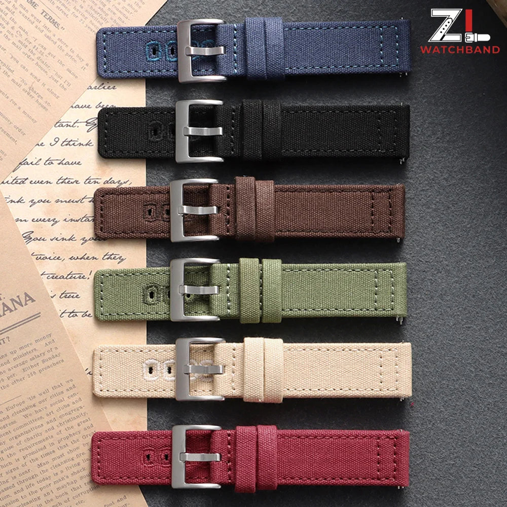 Stitched Canvas Nylon Band in all colors