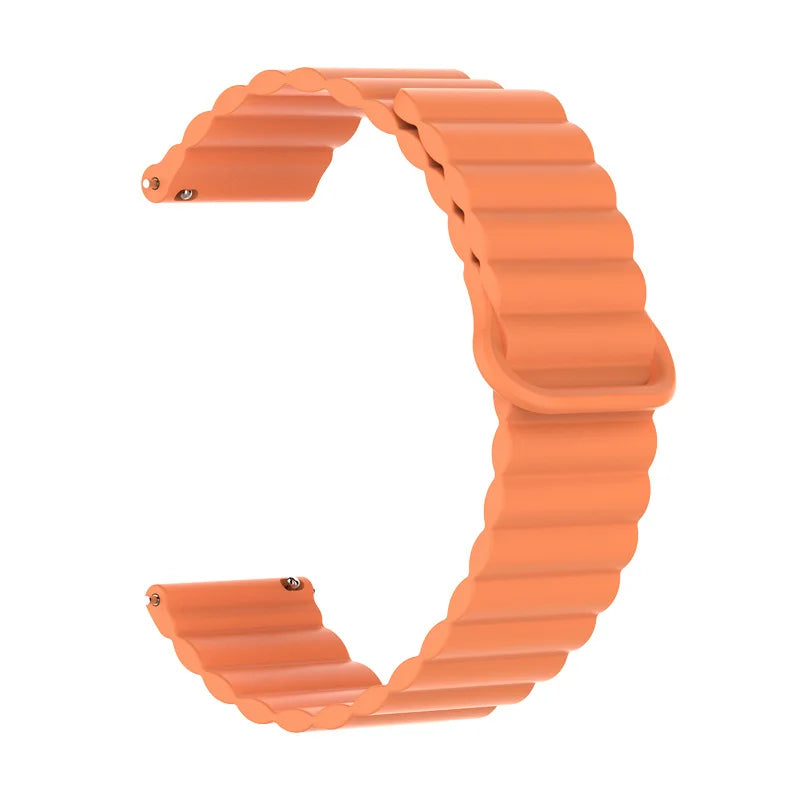 Polar Ribbed Magnetic Silicone Loop Band – Orange