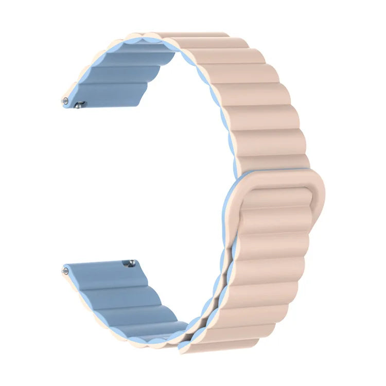 Polar Ribbed Magnetic Silicone Loop Band – Blush / Light Blue