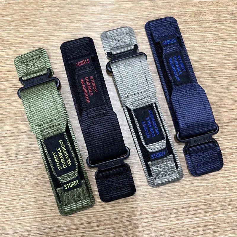 COROS Nylon Sport Loop Watch Band with Text Patch - Four nylon loop color choices