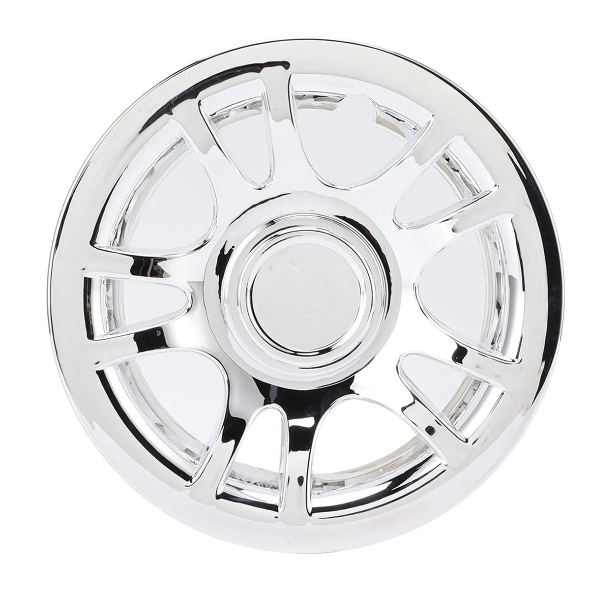 Chrome Golf Cart Hub Caps, 8 in, Set of 4