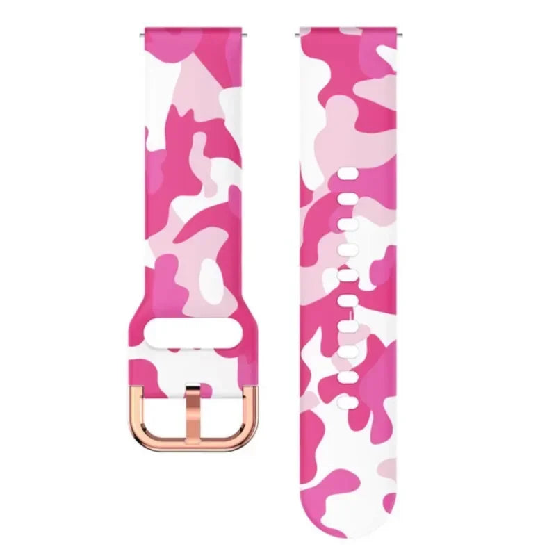 Garmin Printed Silicone Band in Pink Camo