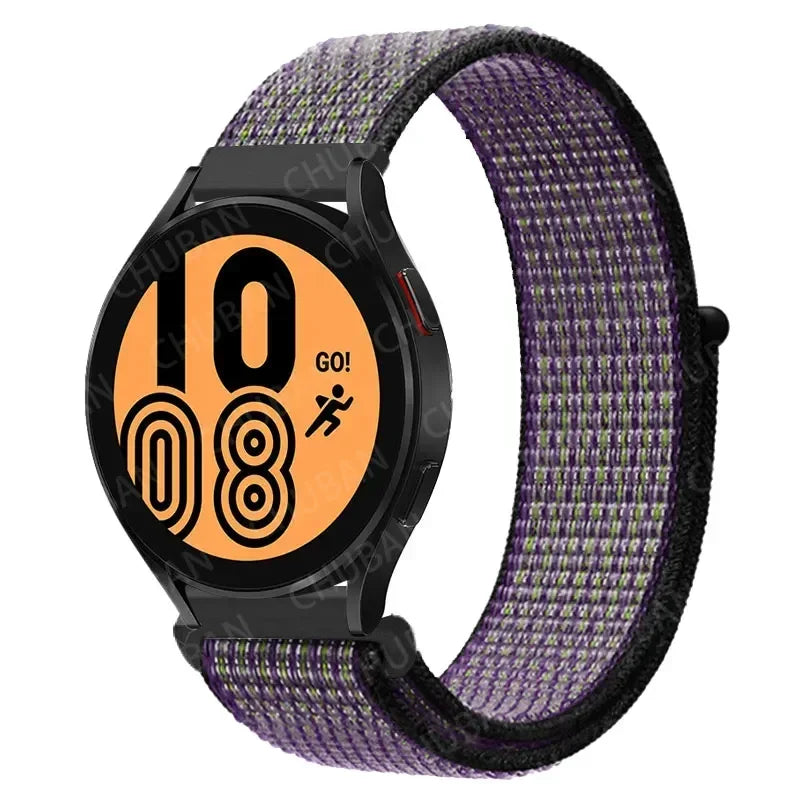 COROS Nylon Sport Loop Watch Band in Solid & Mixed Colors - Violet / Black