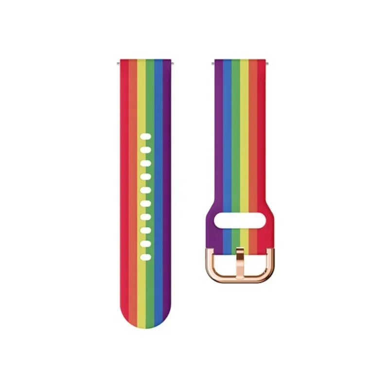 Garmin Printed Silicone Band in Rainbow