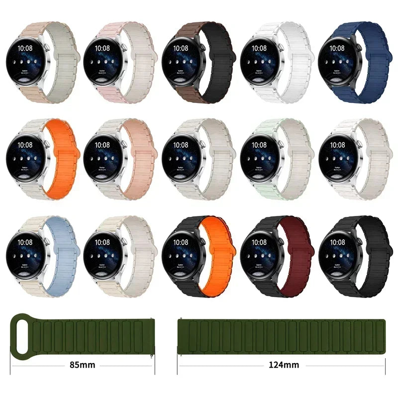 Magnetic silicone loop color and length diagram for COROS – BandsCo Straps