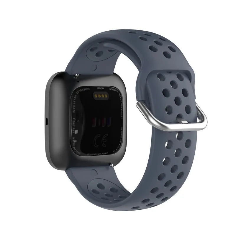 Fitbit Versa, Sense & Blaze Perforated Silicone Band - Slate Gray