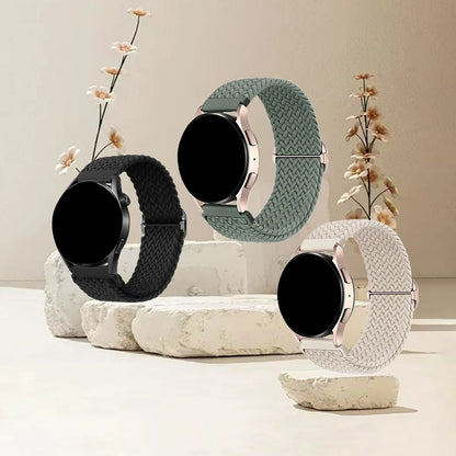 Braided Stretch Loop Band 3-Pack in Black, Sage Green & Starlight