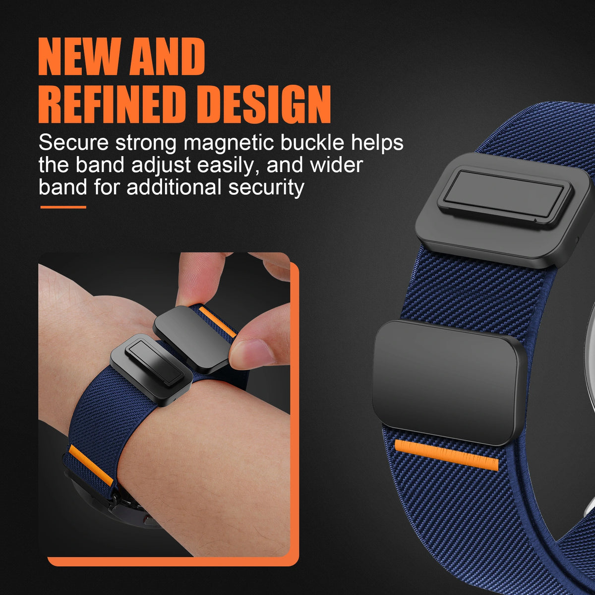 Magnetic clasp opening detail for COROS – BandsCo Straps