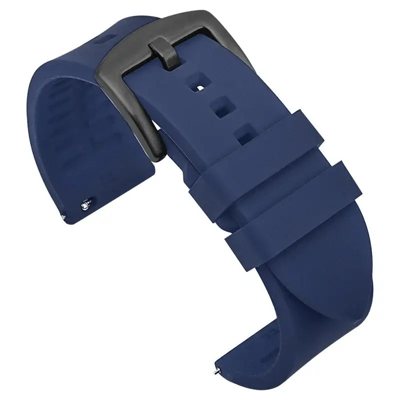 Samsung Galaxy Watch Smooth Silicone Quick-Release Band in Navy Blue / Black Buckle