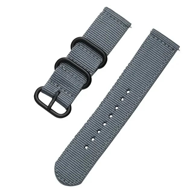 COROS Nylon Band with Metal Keepers – Gray / Black Hardware