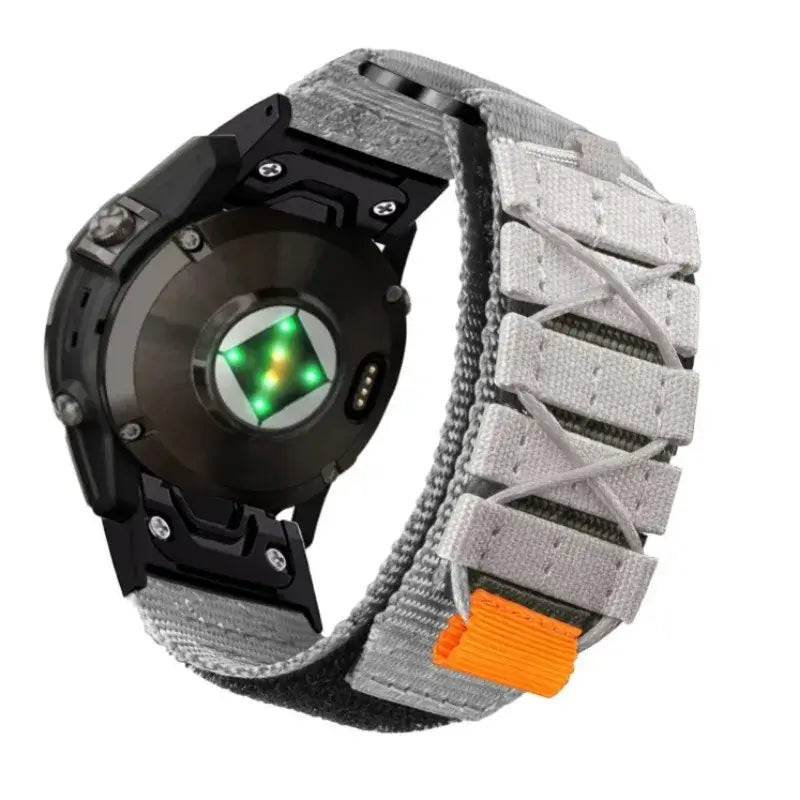 Garmin QuickFit Nylon Band with Crisscross Detail in Gray