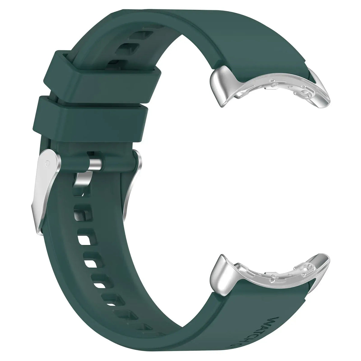 Buckle Silicone Google Pixel Watch Band with Double Keepers in Deep Teal