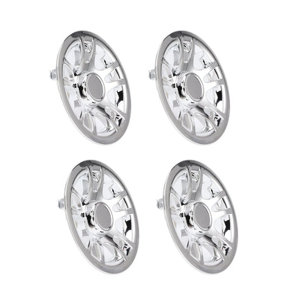 Chrome Golf Cart Hub Caps, 8 in, Set of 4