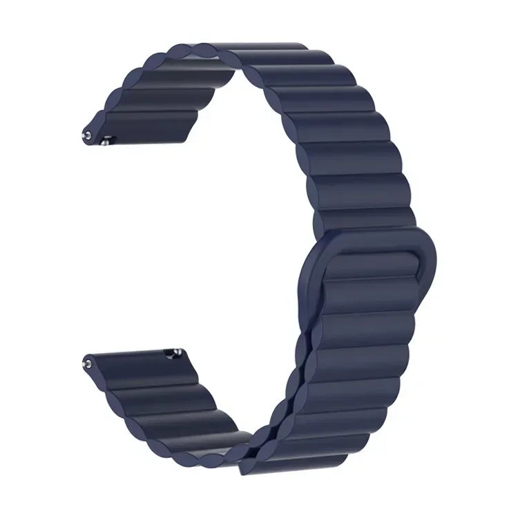 COROS Ribbed Magnetic Silicone Loop Watch Band - Midnight Blue