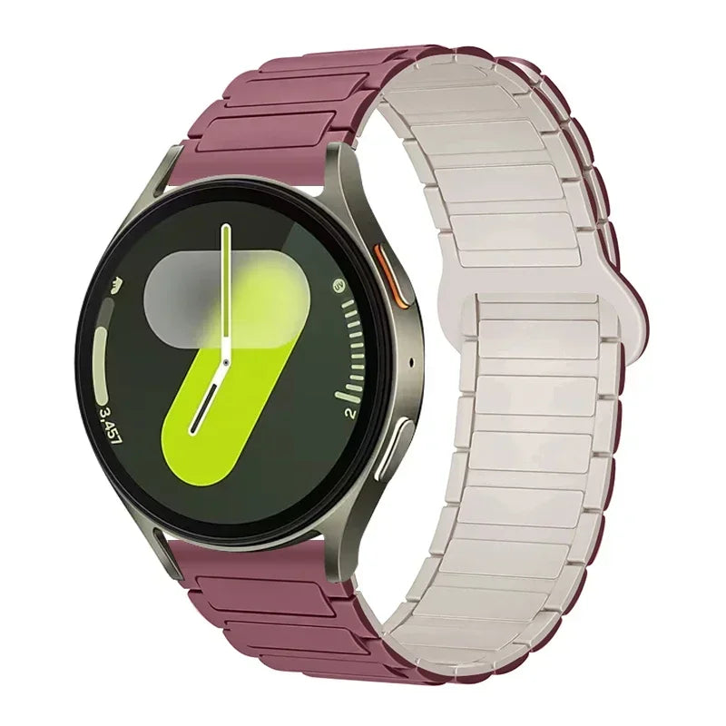 COROS Ribbed Magnetic Silicone Loop Band – Dusty Purple / Cream