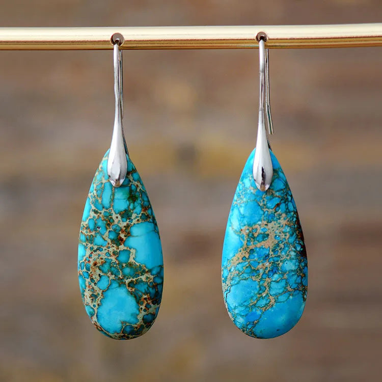 Imperial Jasper Teardrop Earrings