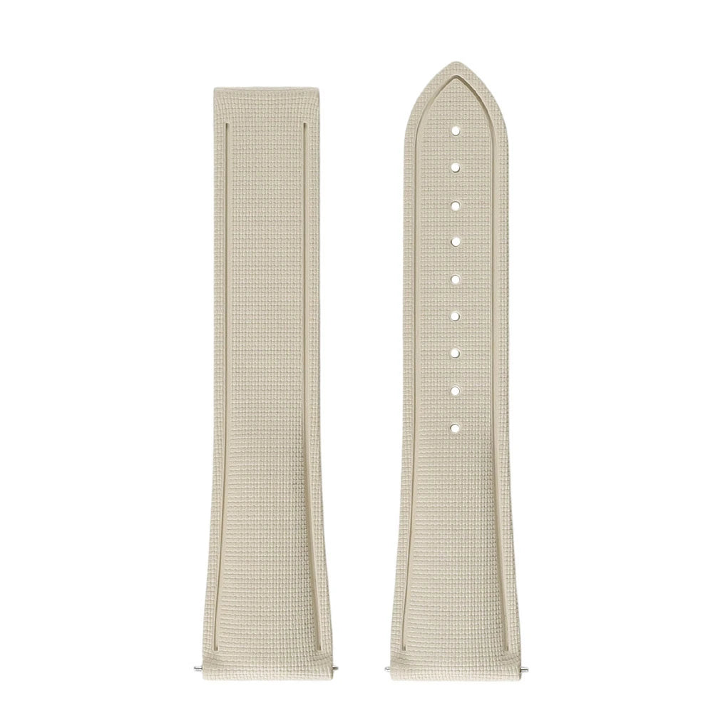 Garmin Sailcloth-Texture FKM Rubber Band in Beige, strap only