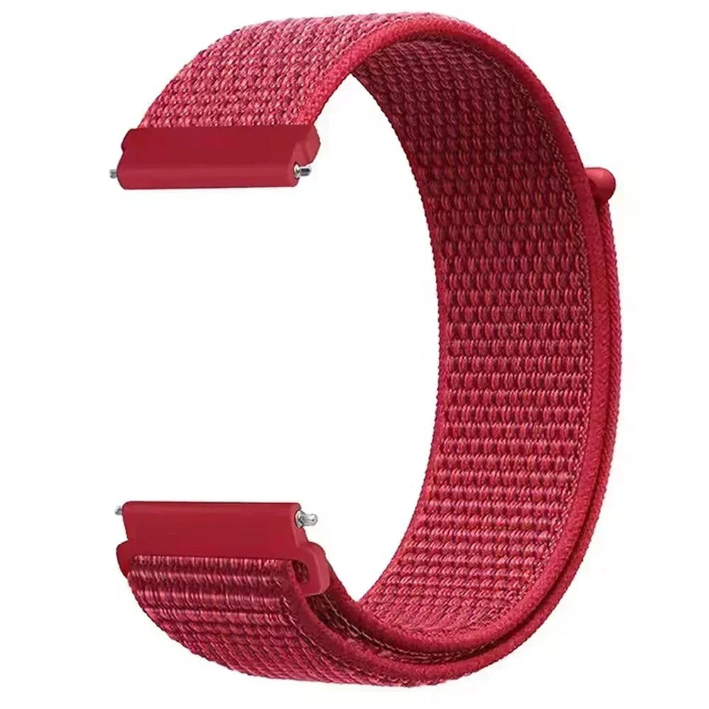 Polar Woven Nylon Hook-and-Loop Band – Red