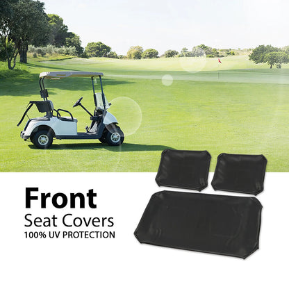 Club Car DS Seat Cover Set, Front Seat & Backrest, Black