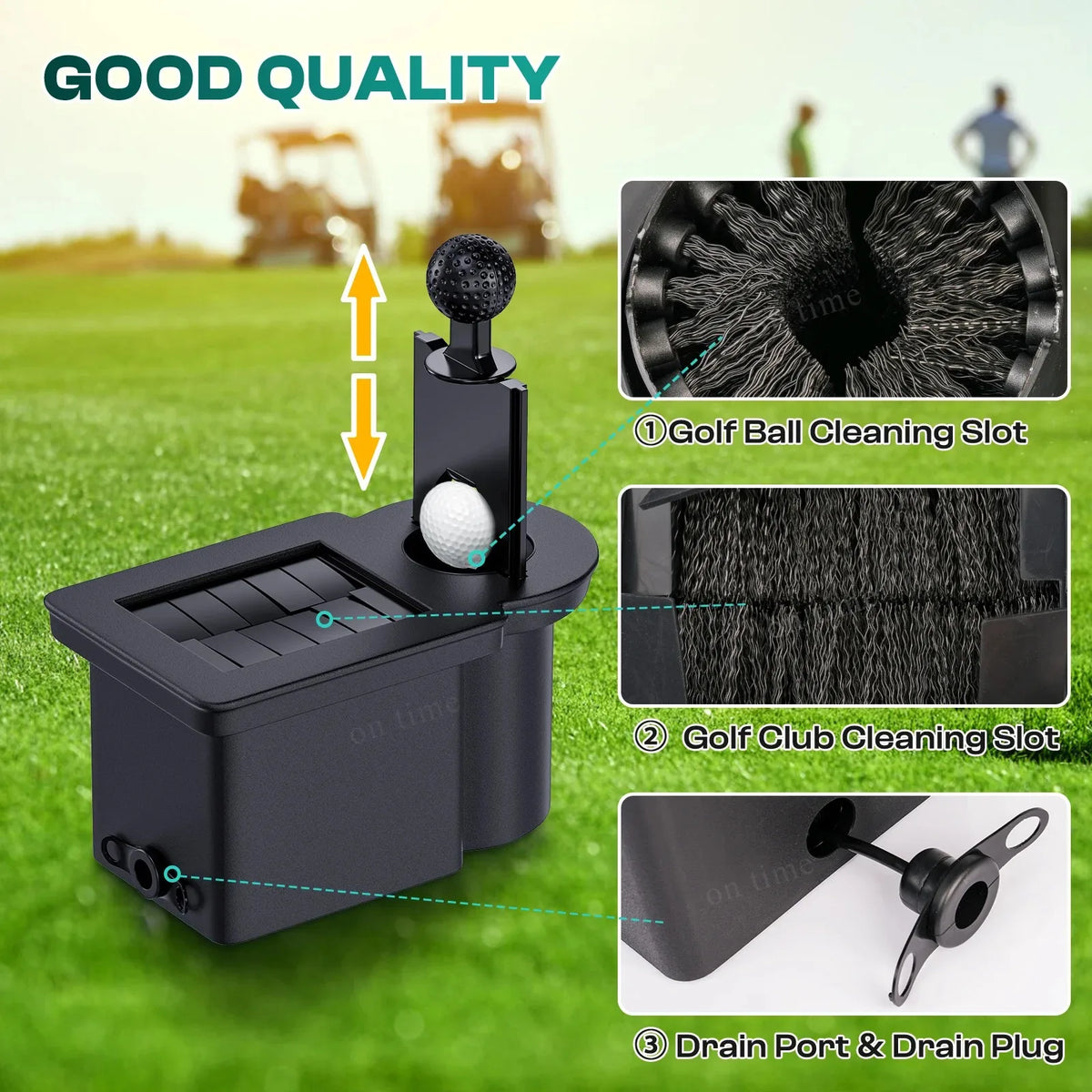 Golf Cart Club & Ball Washer with Mounting Bracket