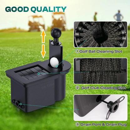 Golf Cart Club & Ball Washer with Mounting Bracket