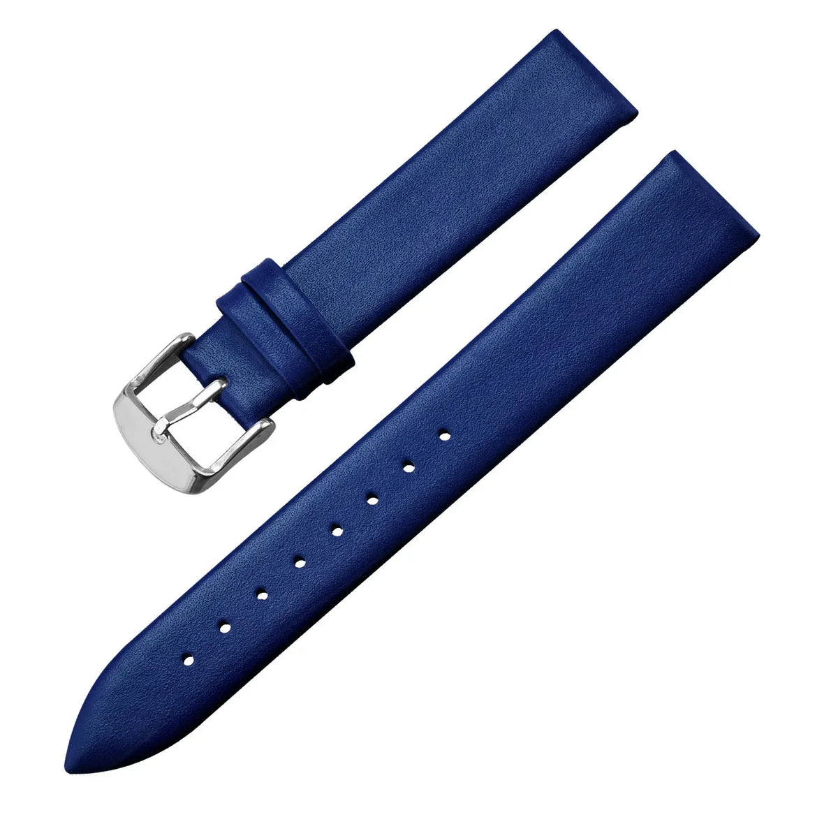 OnePlus Smartwatch Leather Band, Calf Leather Strap with Pin Buckle in blue color.