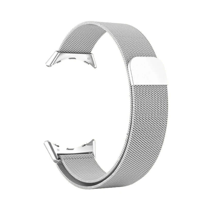 Silver Milanese mesh strap with magnetic tab