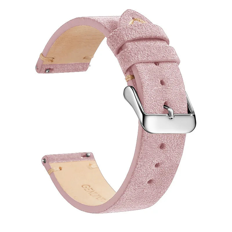 OnePlus Leather Quick Release Watch Band Strap for Smartwatch in pink, crafted from soft elastic parachute fabric.