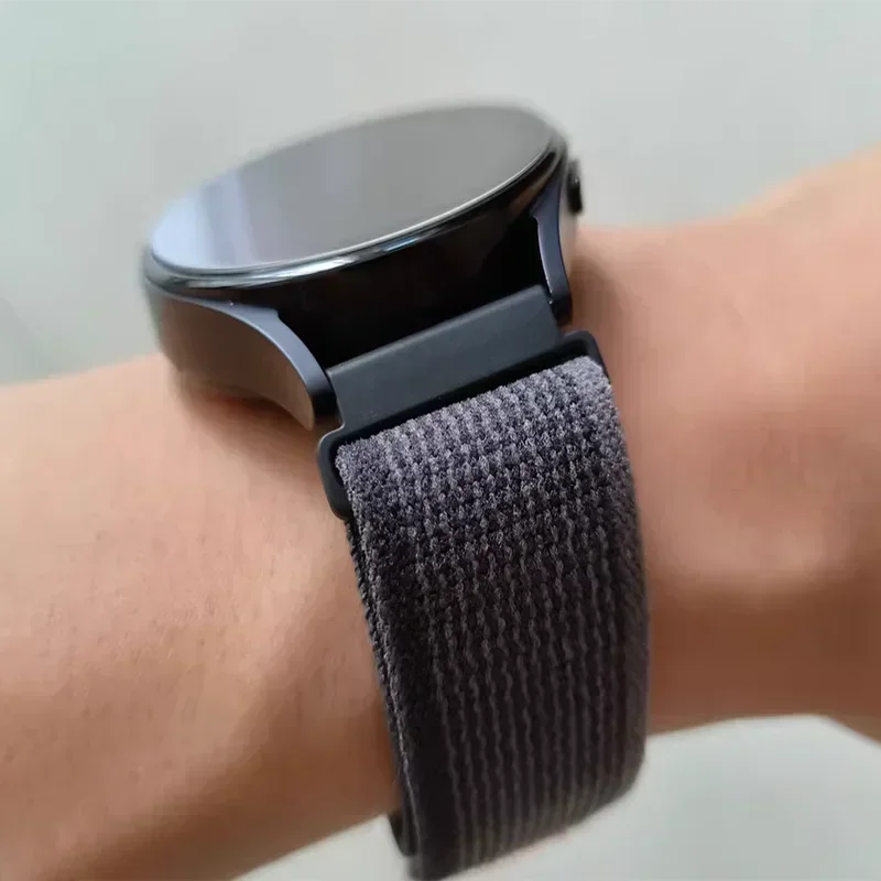 Polar Nylon Trail Loop Watch Band with Pull Tab — Nylon loop shown on wrist