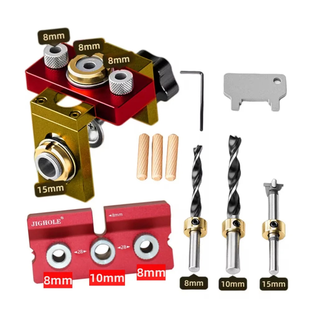 3-in-1 Doweling Jig Kit for Dowels & Cam Lock Fittings