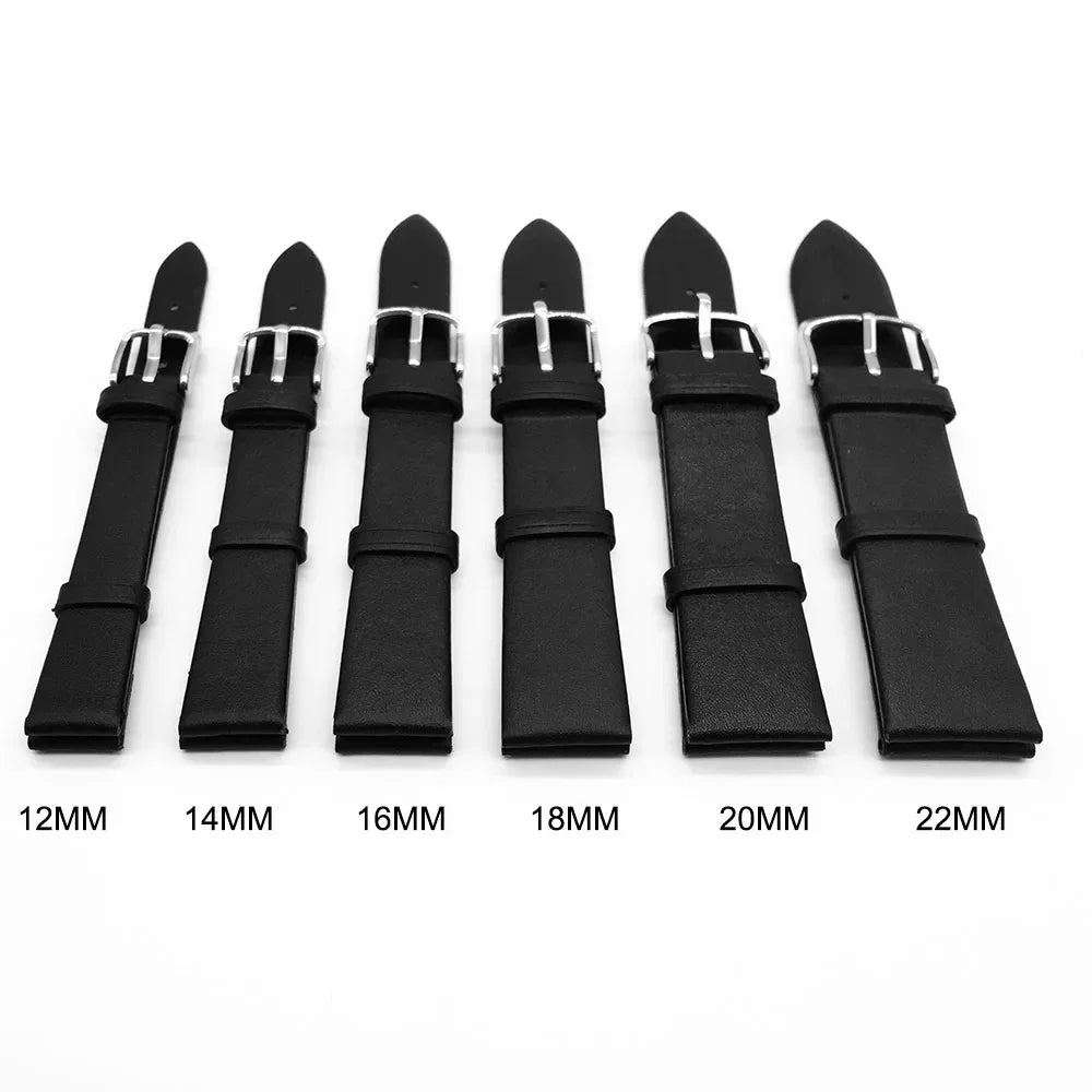 OnePlus Smartwatch Leather Band, Calf Leather Strap with Pin Buckle in various sizes: 12mm, 14mm, 16mm, 18mm, 20mm, 22mm.