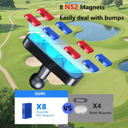 Magnetic Golf Cart Phone Holder, Clamp Grip for 4.5 to 7 in Phones